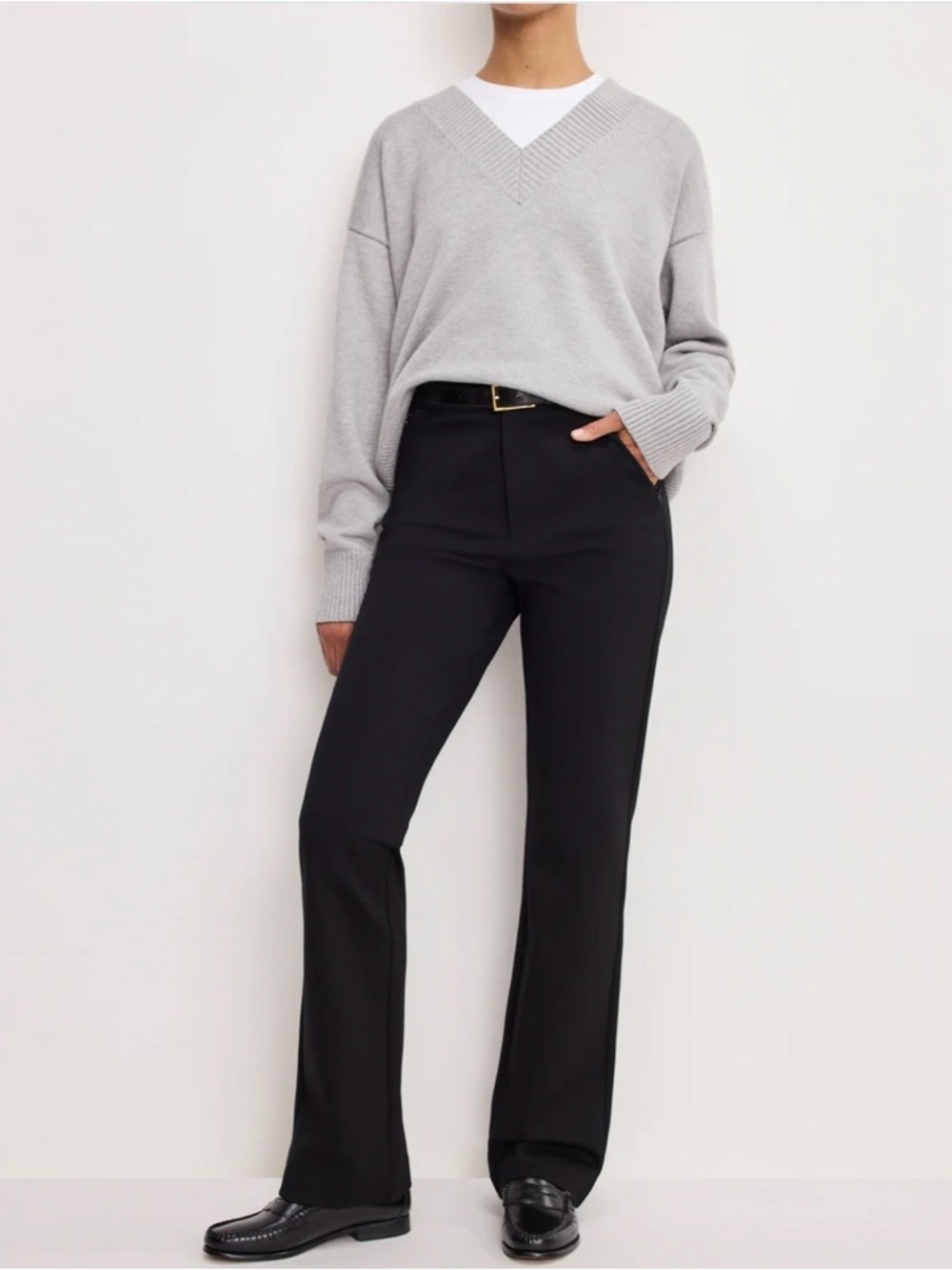 Good American Soft Stretch Ponte Straight Trousers